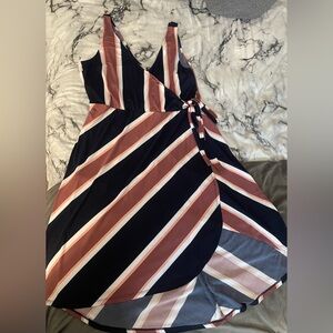 Express pink and blue dress